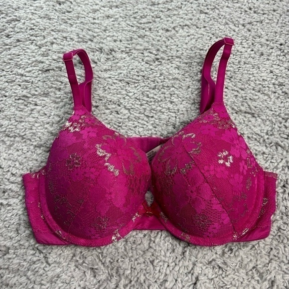 Victoria's Secret Bra Womens 34C Body by Victoria Pink Lace Adjustable Basic - Picture 1 of 5